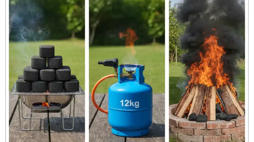 Comparison of charcoal briquettes with LPG gas and firewood environmental impact