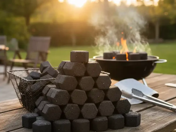 natural coconut charcoal briquettes for outdoor BBQ