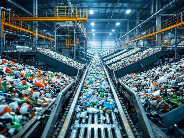 mesin conveyor pemilah sampah